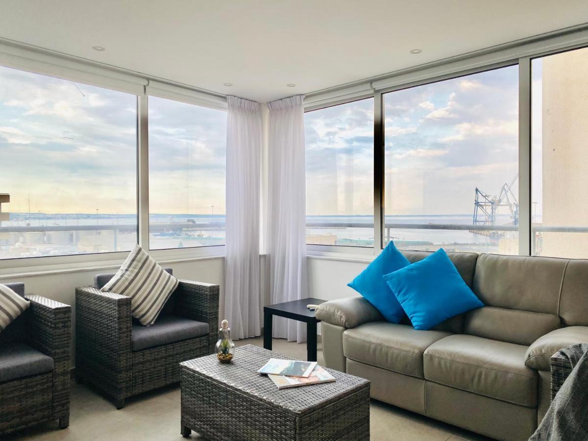 Panoramic Seaside Getaway, 2-Br Penthouse Leilighet Lárnaka Eksteriør bilde